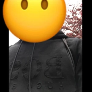 Hugo Boss - Storlek S, Svart Hugo Boss hoodie med luva