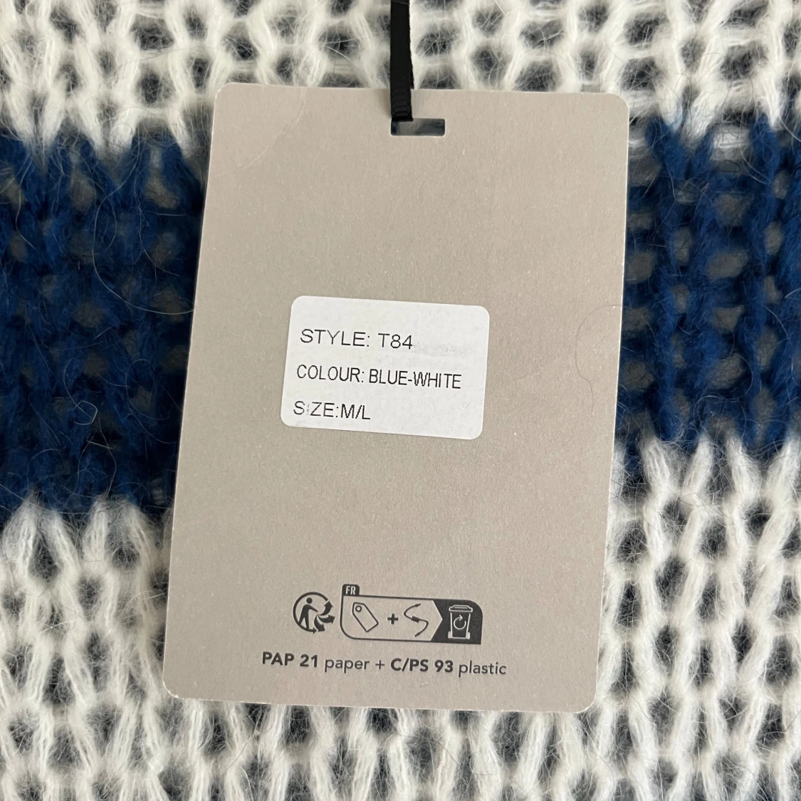 Randig stickad tröja  - 92