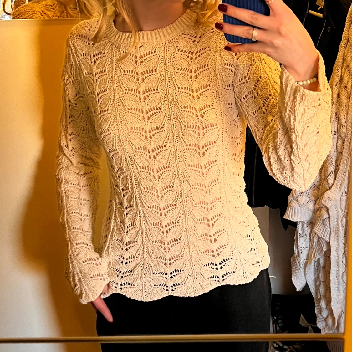 Offwhite/ beige topp - 90