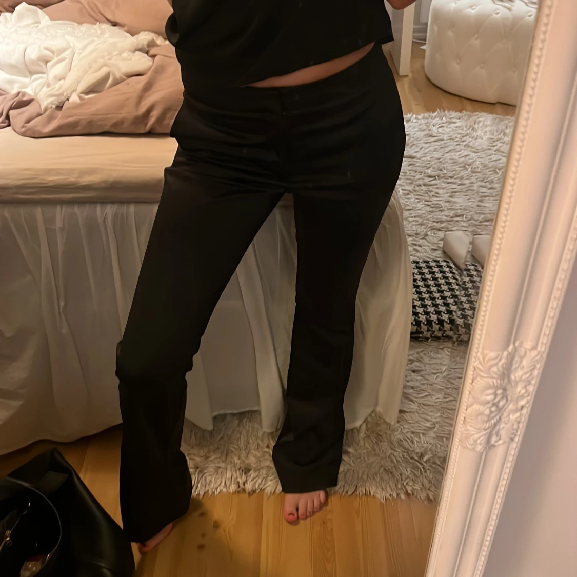 Lågmidjade kostymbyxor