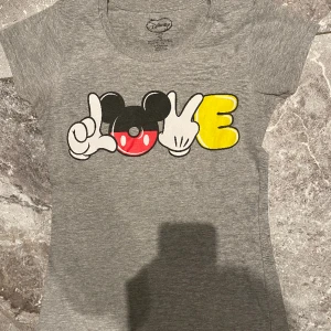 T-shirt stl.M - En grå Disney tshirt som är köpt utomlands, Disney world Florida. Passar S också. Jättefin och knappt använd. Säljer pga stor garderobrensning. Kika gärna på mina andra annonser, säljer mycket. Samfraktar gärna:) 