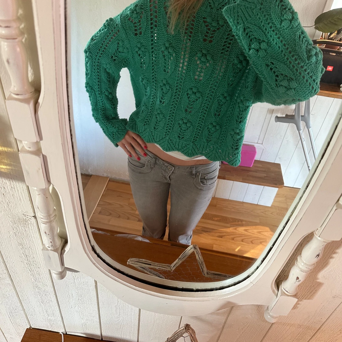 Sjukt snygg grön tröja - 90