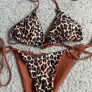 Superfin leopardbikini som aldrig använts