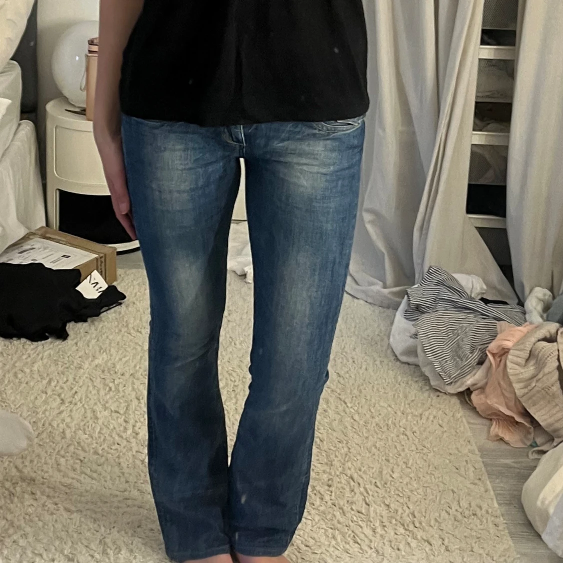 Lågmidjade bootcut jeans  - 90