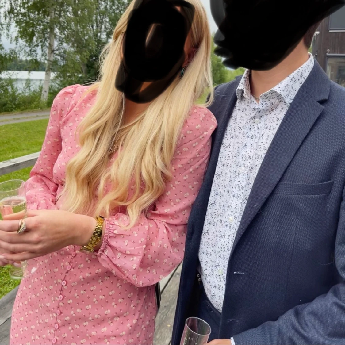 Lång rosa sommarklänning🩷 - 90