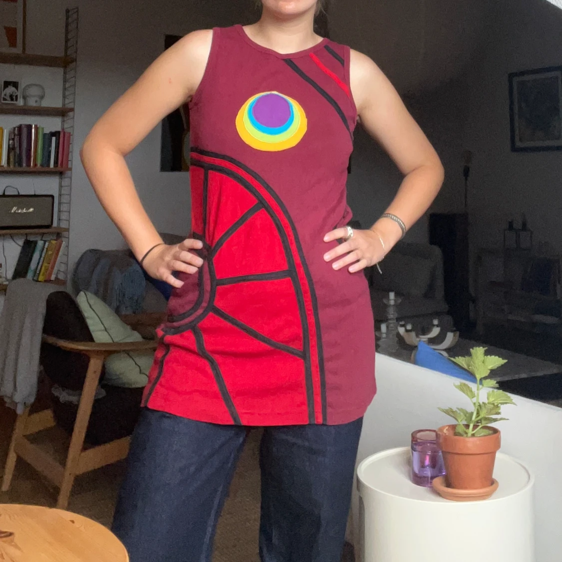 Mönstrad klänning - 90