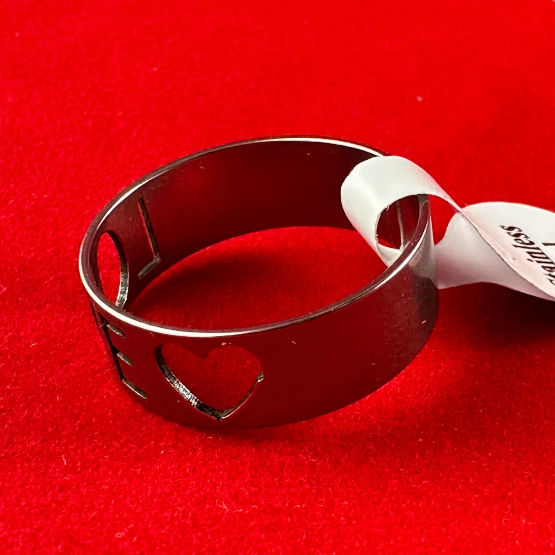 Kärleksfull ring i rostfritt stål - 90