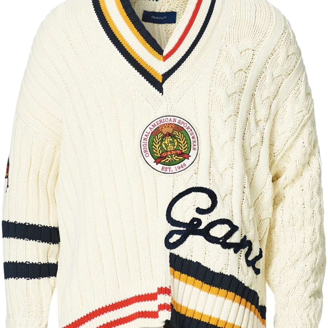 Gant patchwork knitted sweater