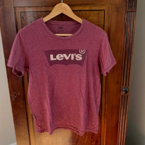 Levi’s T-shirt  - Vinröd melerad T-shirt med stor vinröd logga på bröstet. 