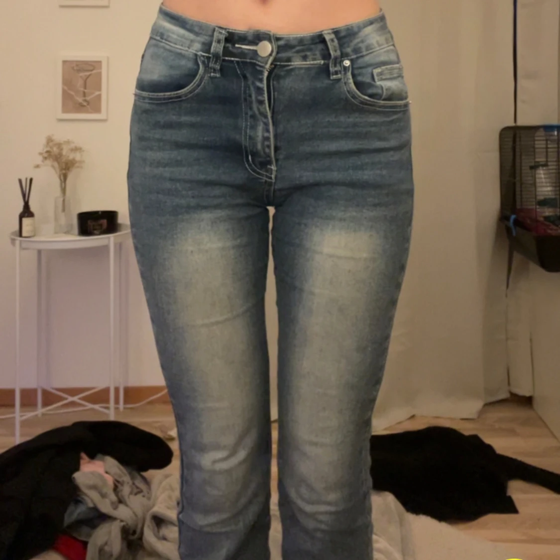 Mid waist jeans från shein