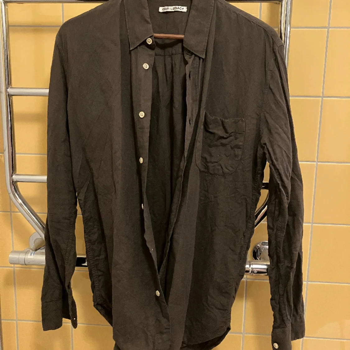 Our Legacy Linneskjorta Stl. 48 Brun