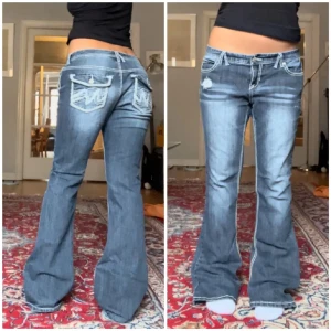 # - Midja: 39, innerbenslängd: 81, jag är 165. Står ingen storlek men uppskattar till M/L.