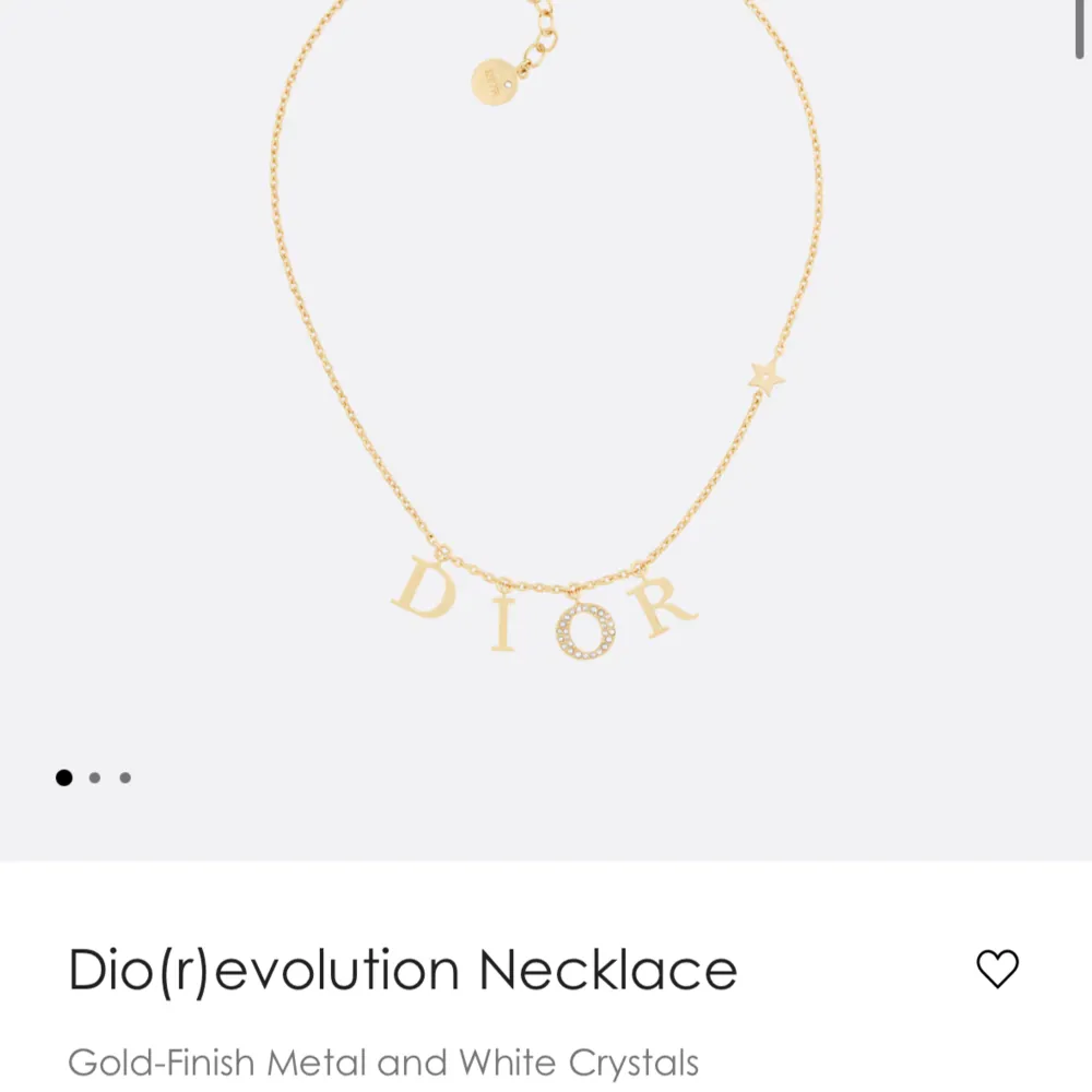 Köpte detta halsband som jag knappt använde från dior, kvitto och dustbag tillkommer. Accessoarer.