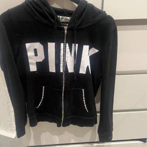 Pink hoodie med dragkedja💕
