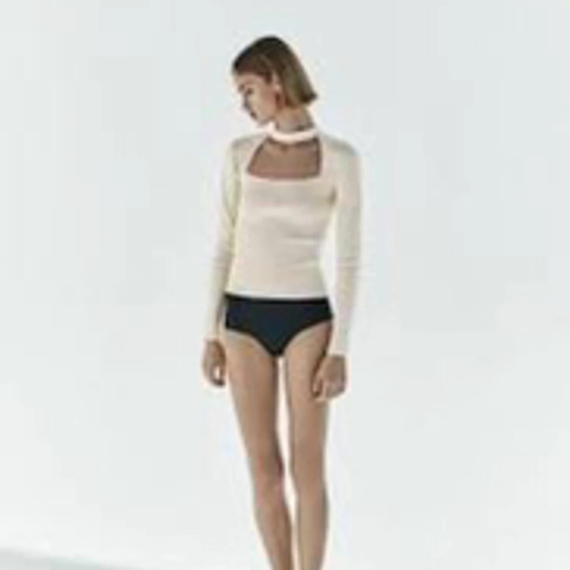 Beige långärmad topp