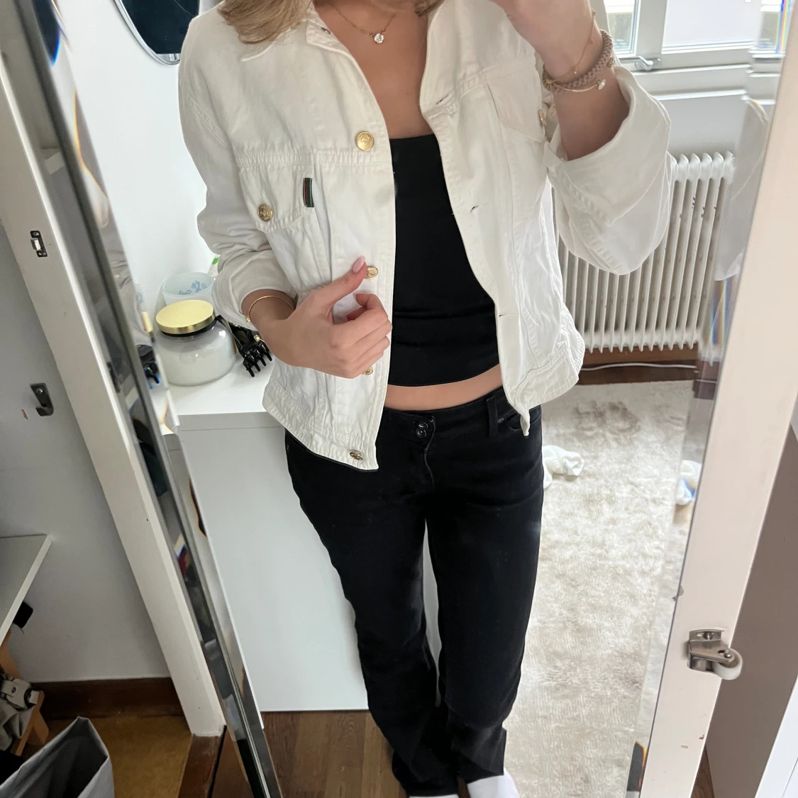 Vit jeansjacka  - 90