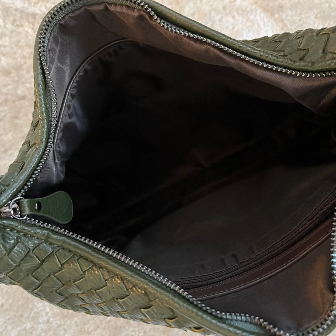 Grön stor vävd väska - 90