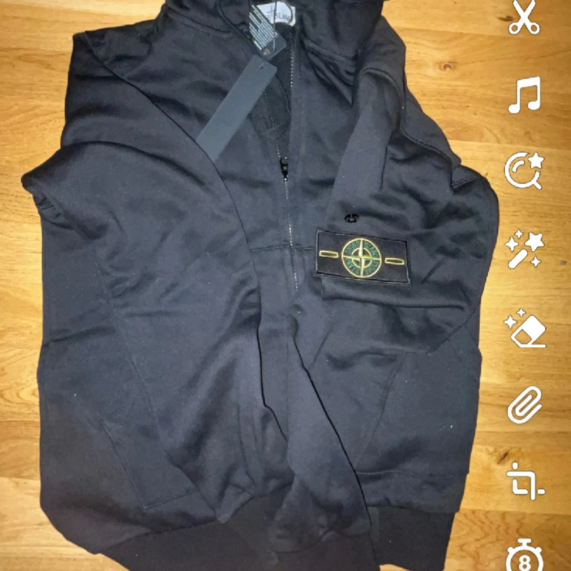 Stone island zip tröja
