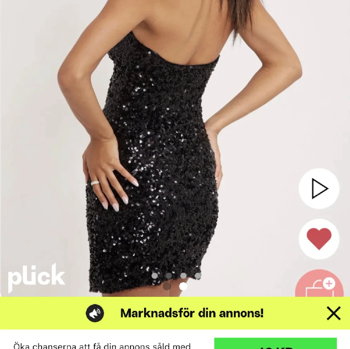 Glitter tubklänning  - 90