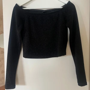 Glittrig topp  - Glittrig topp köpt från Zalando för några månader sedan men endast använt den 1 gång så den är som ny. Säljer då den inte kommit till användning mer. Ord pris 319kr på Zalando. 