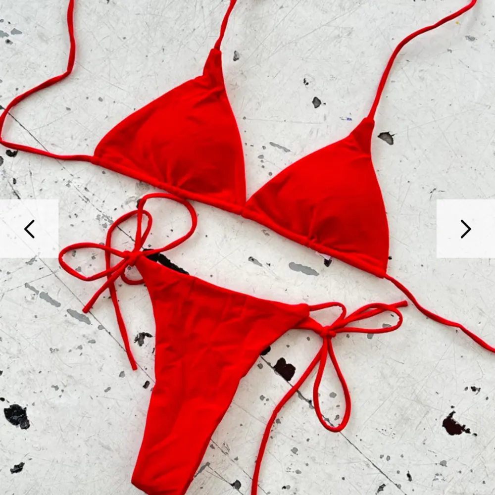 En slutsåld röd bikini från design by si. Aldrig använt och säljer pga köpt andra liknande. Nypris: 302 + frakt💖💘. Accessoarer.