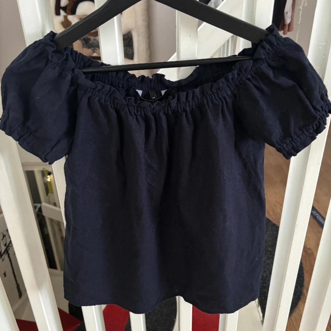 Off shoulder linne topp