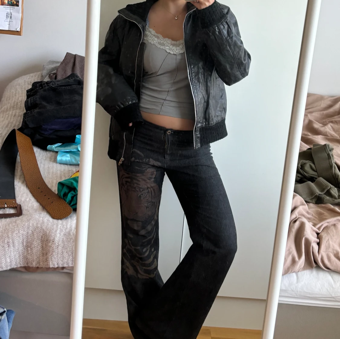 Snygg läder/bilker jacket! - 91