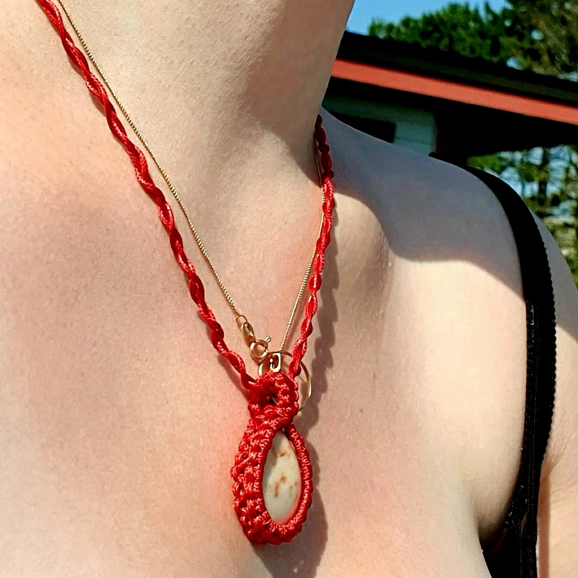 Macrame halsband - 90