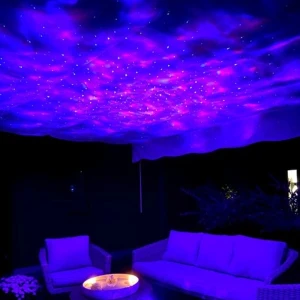 Stjärn projektor  - Stjärn projektor köpt för 499kr, säljer då jag fick med 2 stycken. Man kan skifta färg, ljus och stjärnor på fjärrkontrollen man får med,den har även bluetooth 💙 oöppnad, BUDA i kommentarerna!