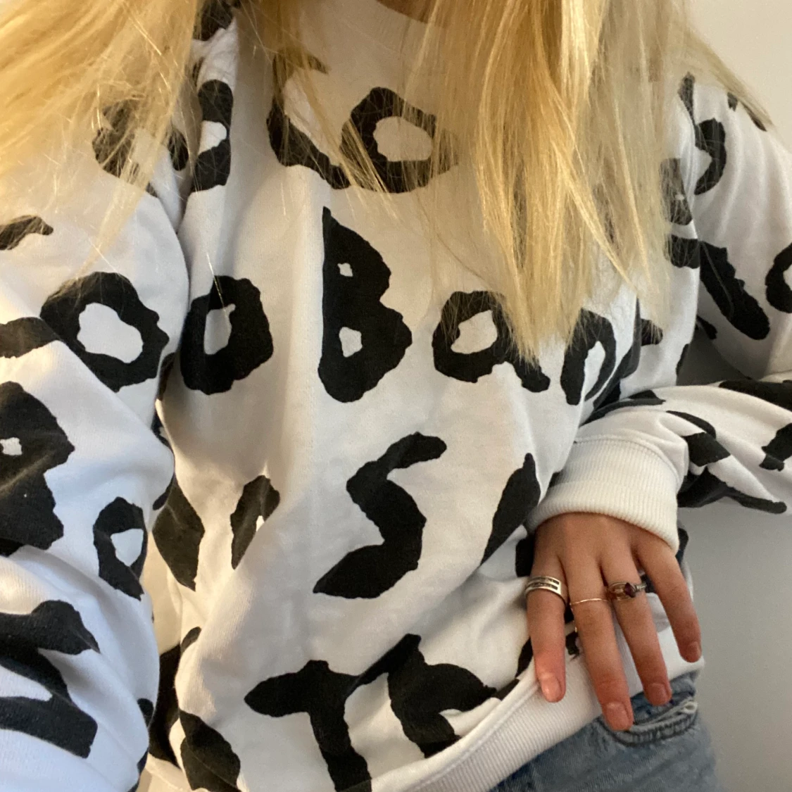 Unik sweatshirt med tryck stl S
