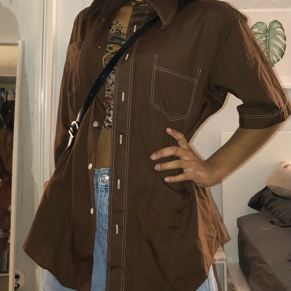 Tunn oversized skjorta