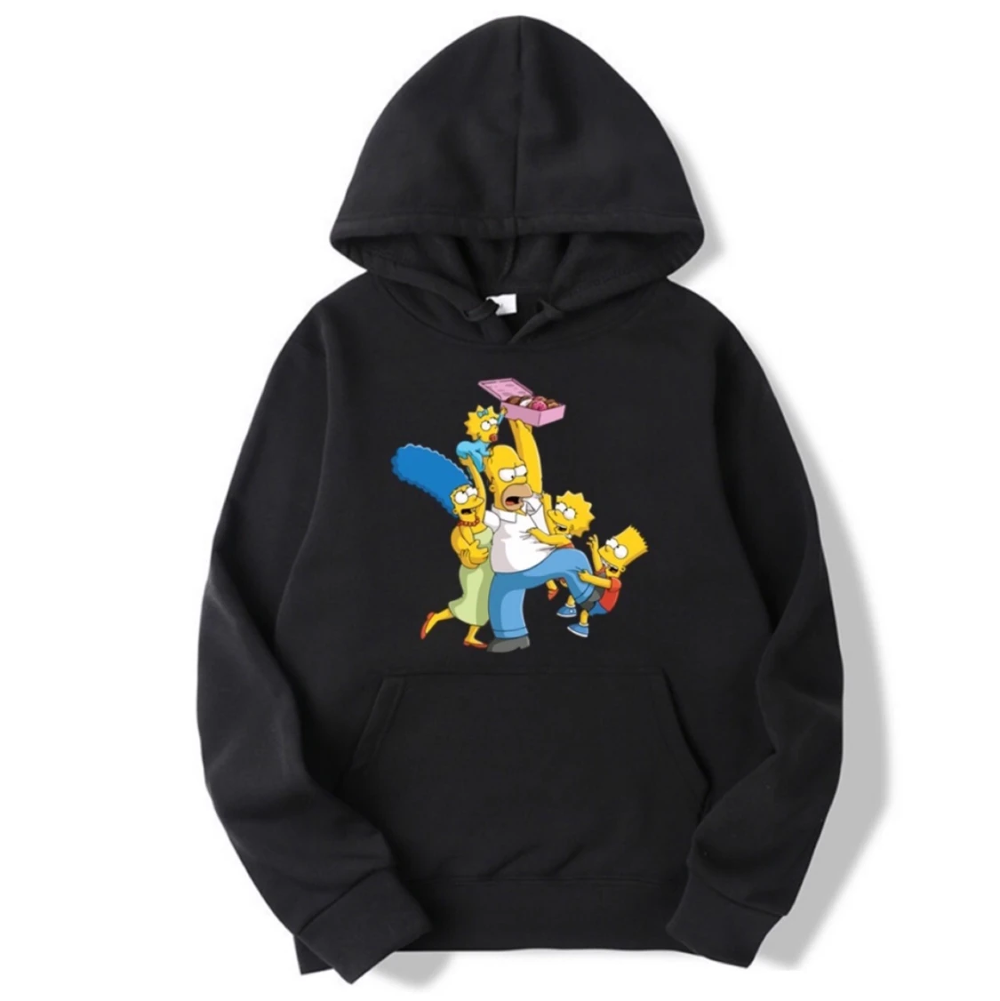 Svart Simpsons Hoodie