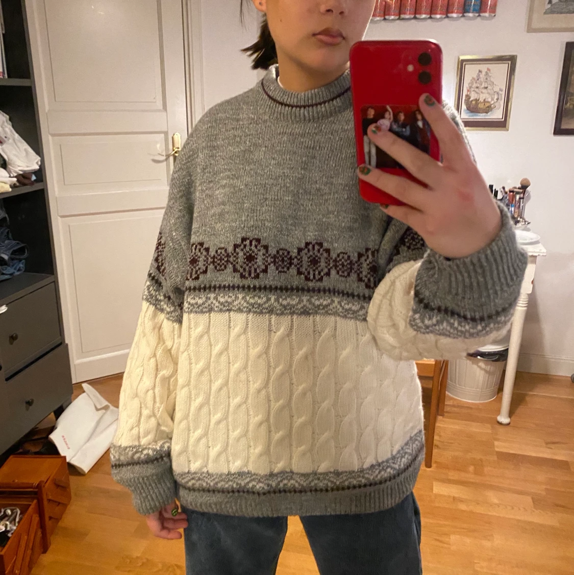 Mysig stickad tröja! - 90