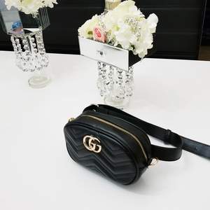   Läder Gucci väska ingår bälte och guldkedja helt nya AA kopia 