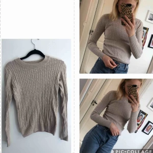 - En helt ny ribbstickad beige tröja från Gina tricot st.xs ♡  DEN SVARTA LILLA FLÄCKEN VID HANDLEDEN ÄR MASKARA, HAR TAGIT BORT DE NU ♡ 