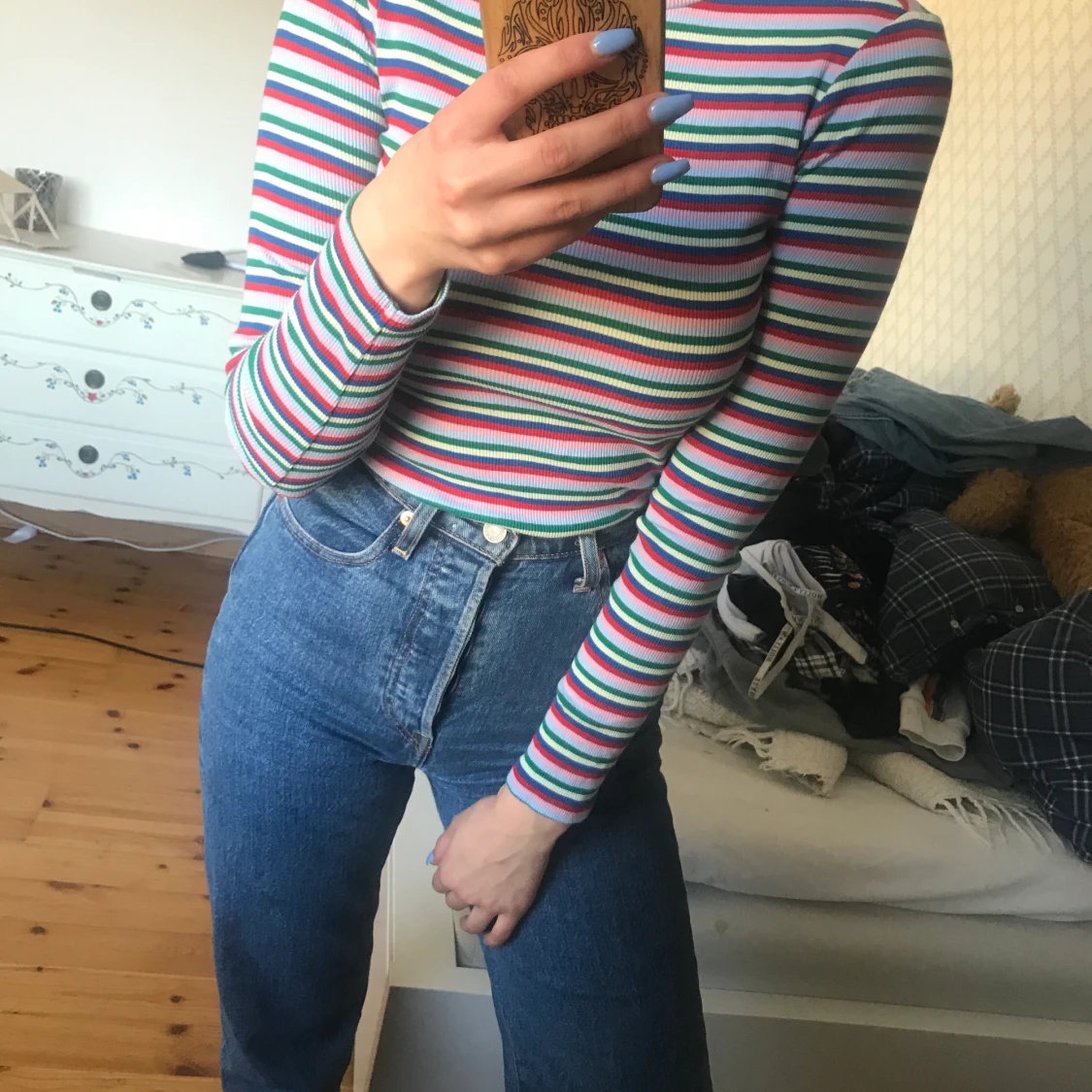 Monki tröja i randigt mönster st xs