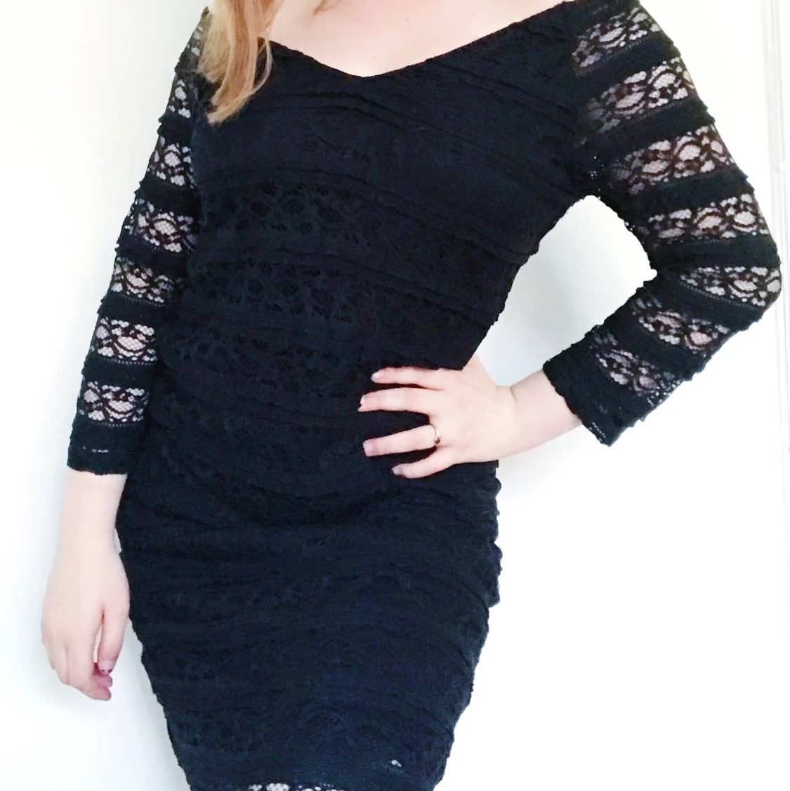 Svart spets klänning