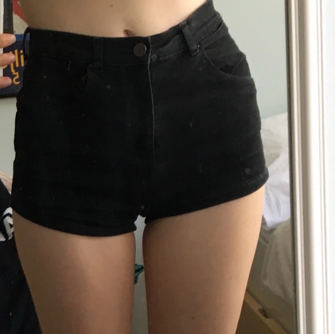 Svarta jeansshorts - 91