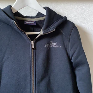 Hoodie, svart-blå - Skön vintage sip up tröja 