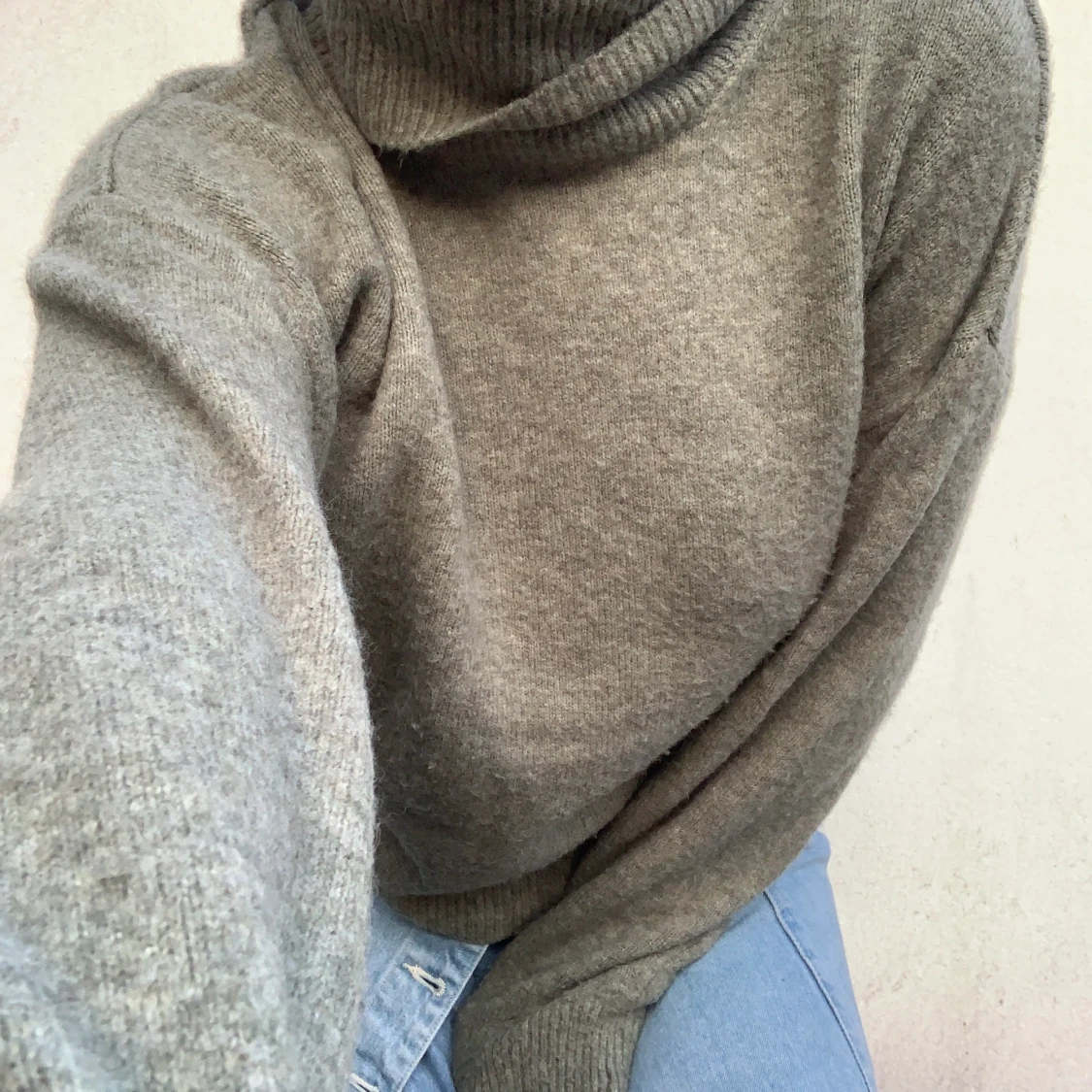 En stickad grön tröja