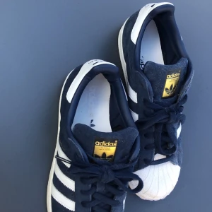 Adidas Superstar - Helt oanvändna marinblåa/vita Adidas Superstar! Storlek 40,5. Möts upp i stockholm!