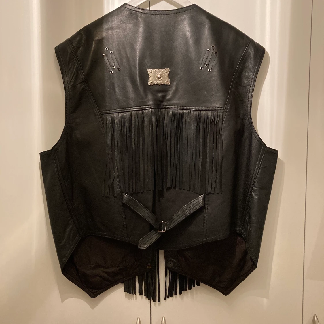 Motorcykel väst i läder strl XL - 90