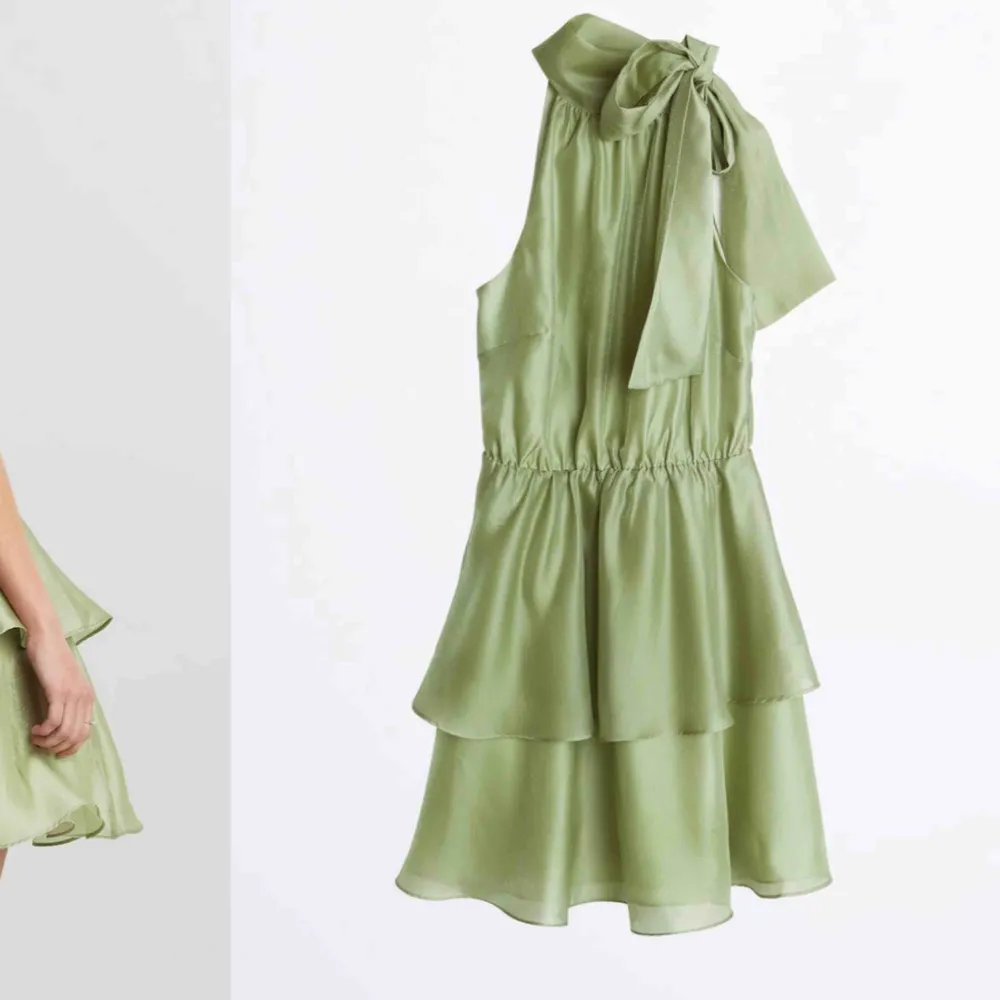 Otroligt fin grönt skimmrig klänning från Gina tricot. Slutsåld överallt i denna storlek. Det är en 38 men passar från 36-40. Säljer för 350 kr + frakt 🥰 kolla igenom resten av min plick, man får billigare om man köper fler plagg! ORGINALPRIS 640 kr!! . Klänningar.