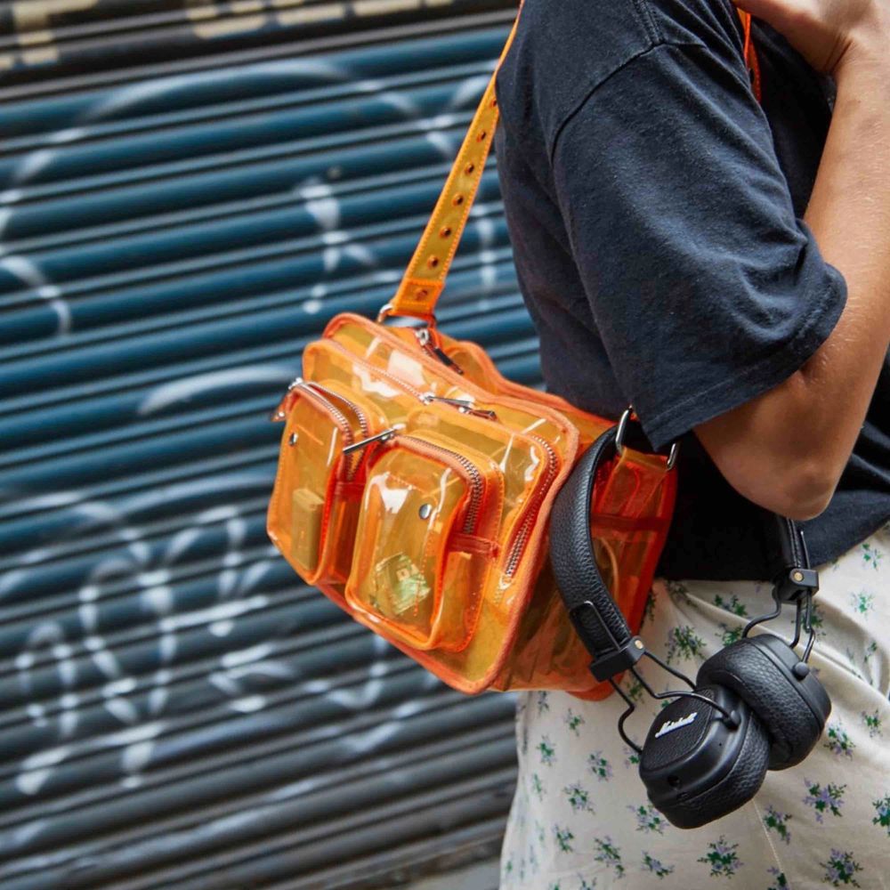 Nunoo Ellie transparent bag i orange | Plick Second Hand