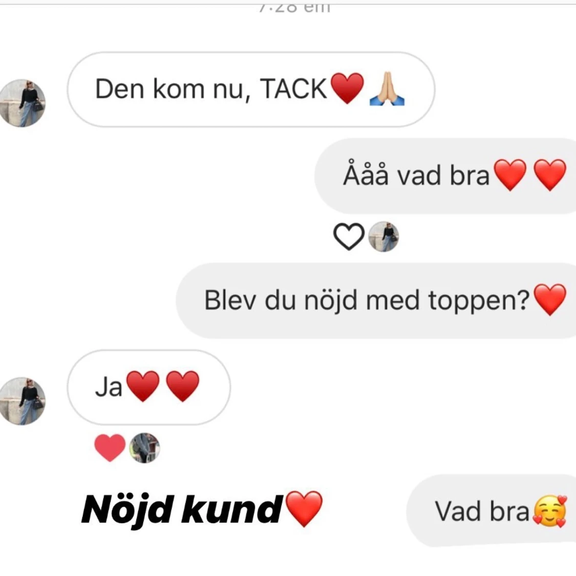 Nöjda kunder från instagram