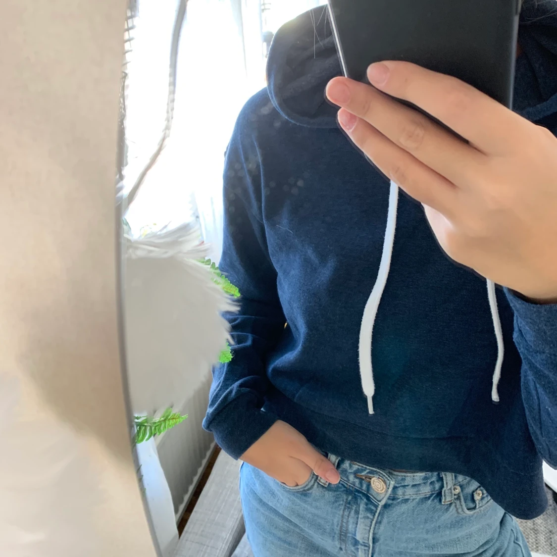 Blå hoodie💞 - 90