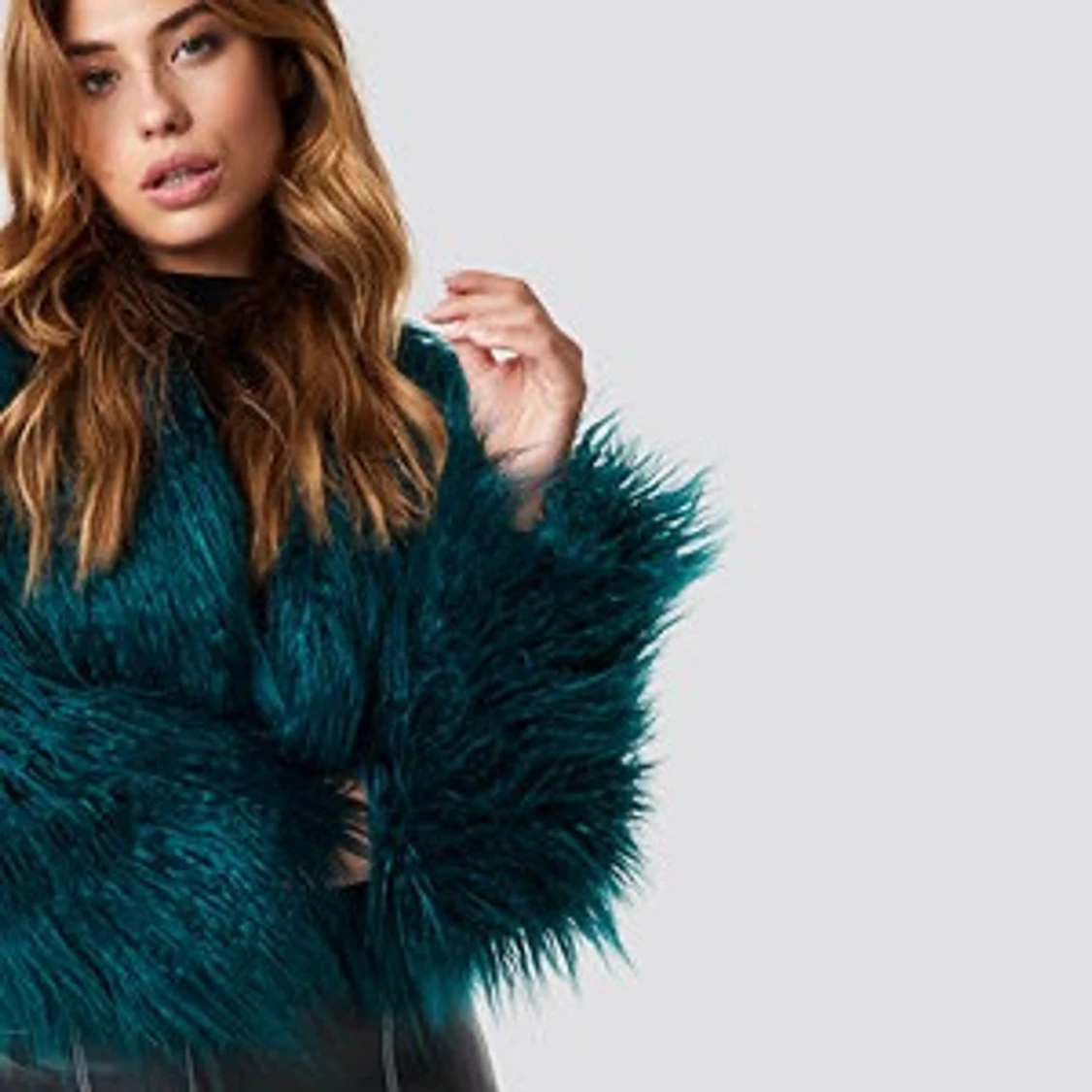 grön pälsjacka linnahlborg x nakd 