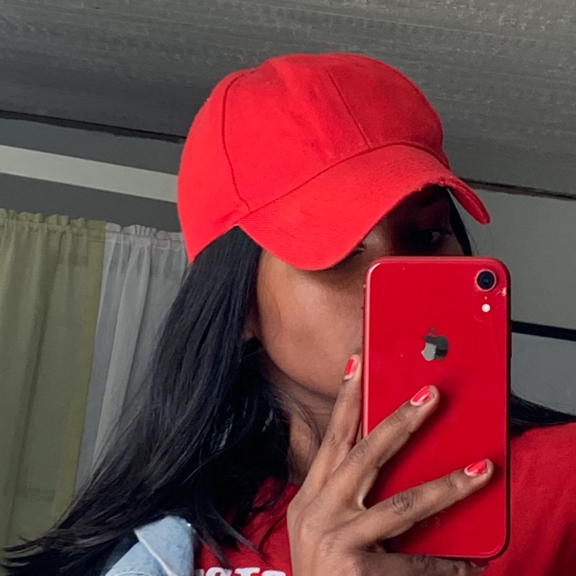 Röd Baseball keps  - 91