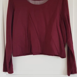 Rodebjer - vinröd tröja - Mycket fint skick, endast använd vid två tillfällen. Materialet är viskos/polyester och ytan känns som tunn, tunn mocka. Normal strl. M.