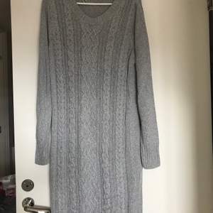 Knitted winter grey dress